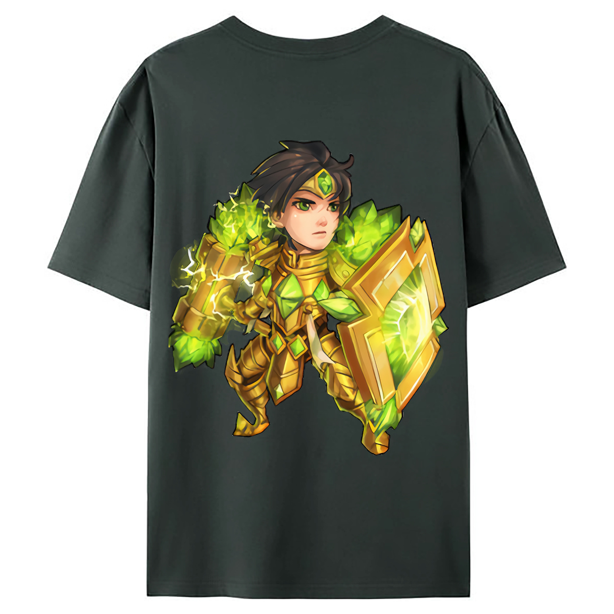 （画像用） リーグ・オブ・レジェンド League of Legends LOL 綿100％ メンズ半袖Tシャツ（バックプリント） 通気性